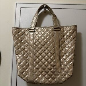 MARC JACOBS | VINTAGE Quilted Gold Tote Bag PVC RARE!!!